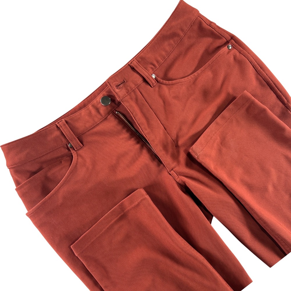 Lululemon ABC Pants Mens 31 Rust Orange Corduroy Texture Chino Athleisure